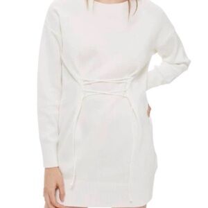 Topshop White Long Sleeve Dress